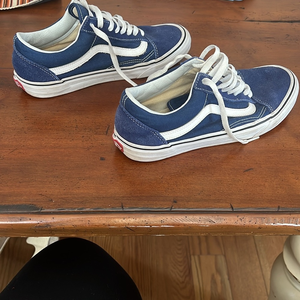 Navy Blue Size 9.5 Women’s Vans - Picture 2 of 6